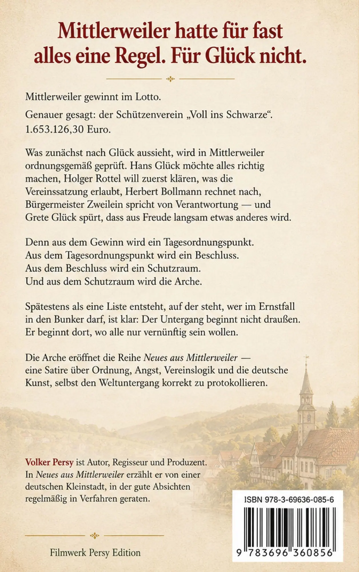 Rückseite: 9783696360856 | Die Arche | Chronik eines ordentlichen Untergangs | Volker Persy