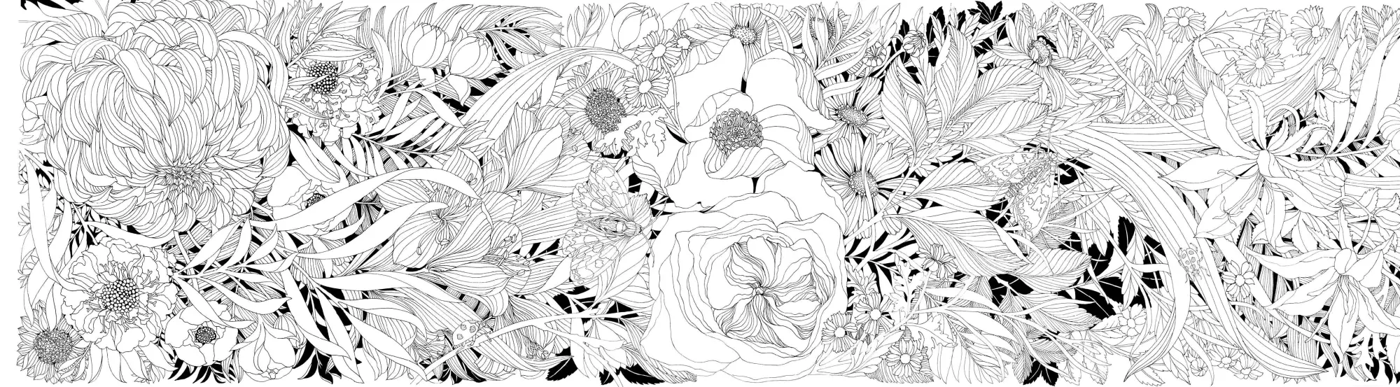 Bild: 9783745930856 | Blüten-Panorama Atemberaubendes Blumen-Leporello zum Ausmalen und...