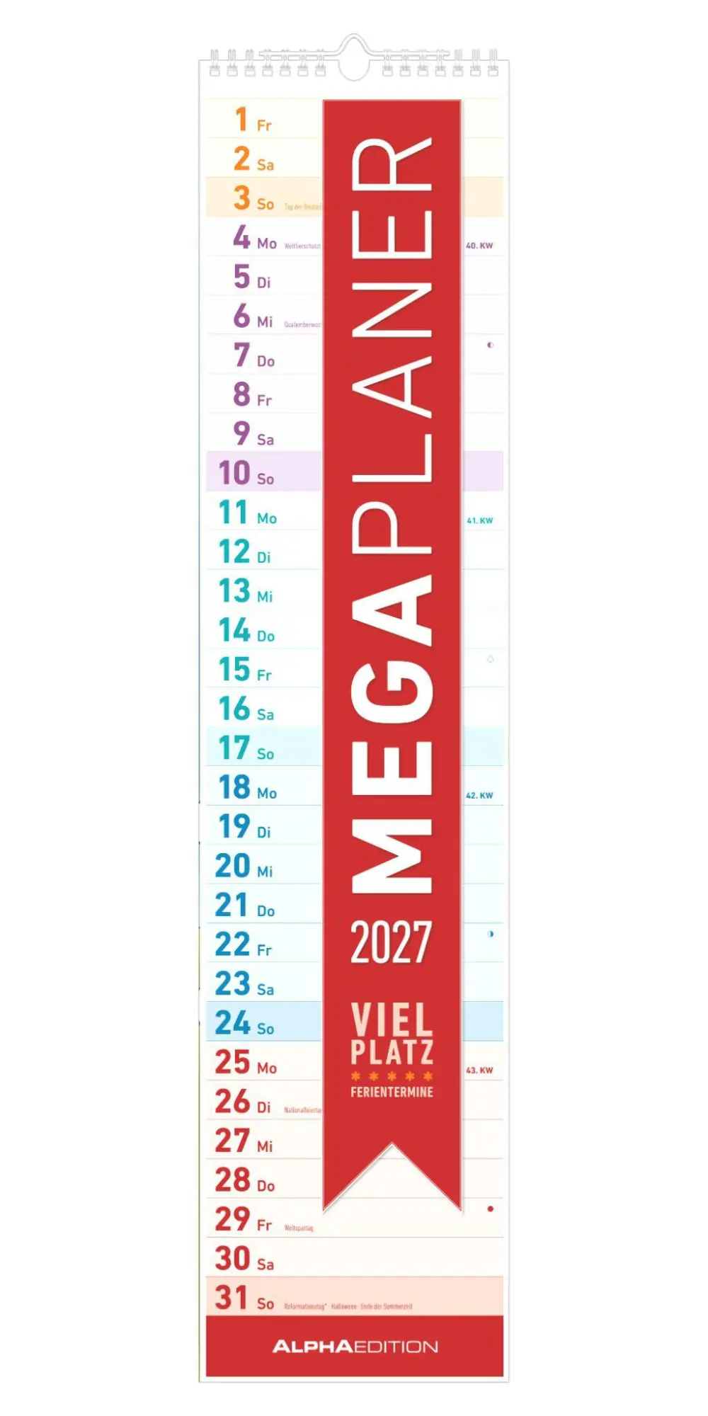 Cover: 4069095010956 | Megaplaner 2027 | Neumann Verlage GmbH &amp; Co KG | Kalender | 14 S.