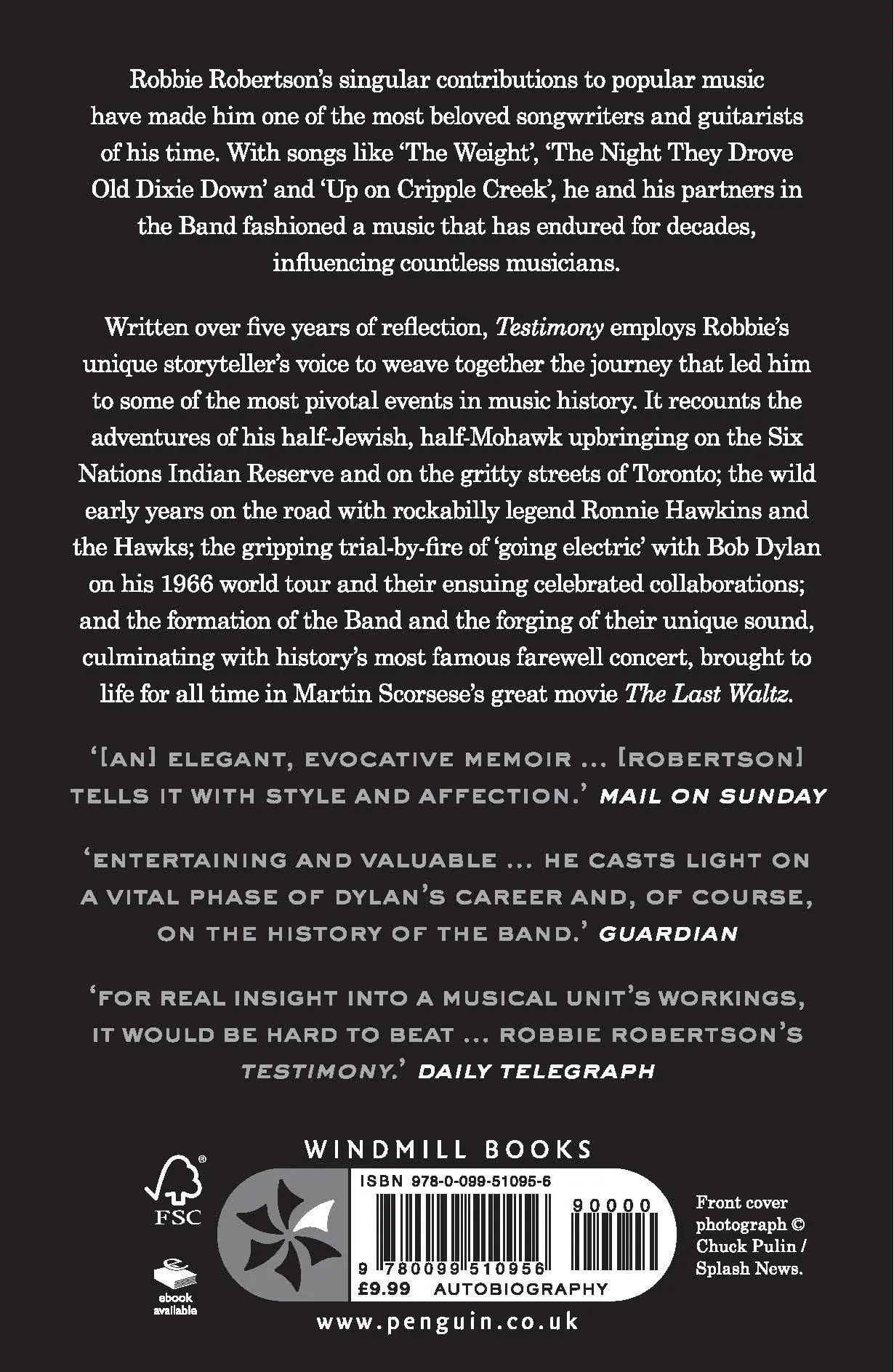 Rückseite: 9780099510956 | Testimony | Robbie Robertson | Taschenbuch | Kartoniert / Broschiert
