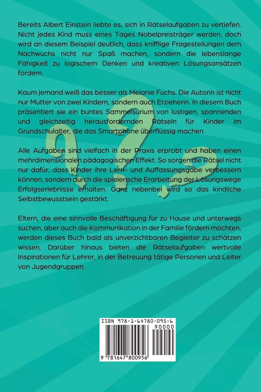 Rückseite: 9781647800956 | Das große Rätselbuch für clevere Kinder (ab 4 Jahre) | Melanie Fuchs