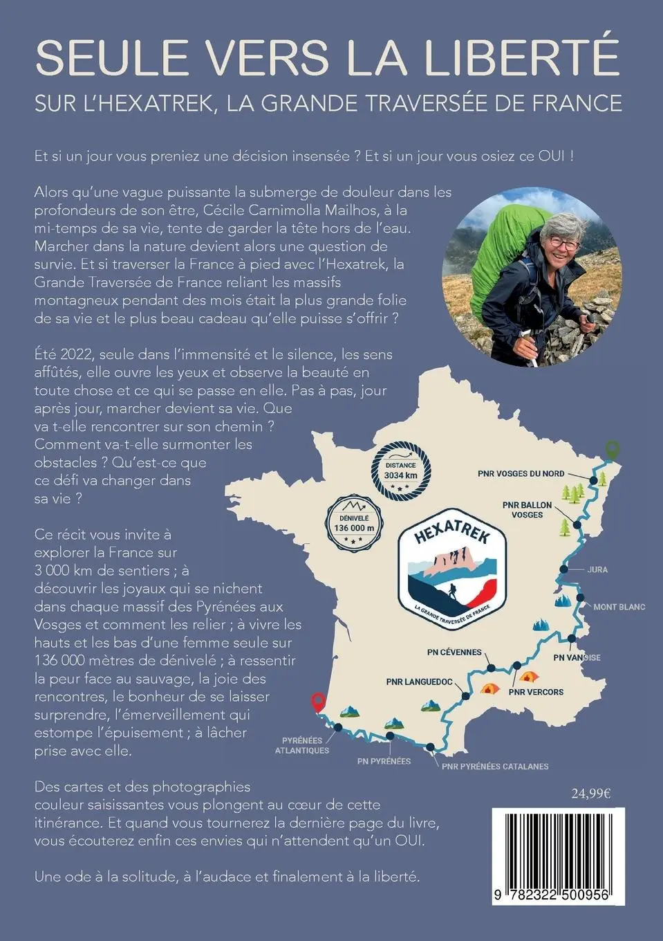 Rückseite: 9782322500956 | Seule vers la liberté | Sur l'Hexatrek, la Grande Traversée de France