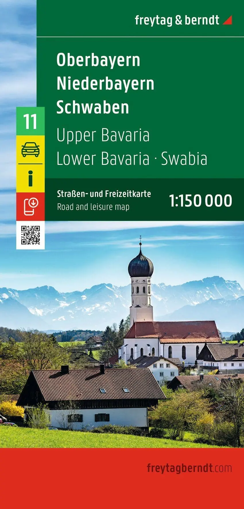 Cover: 9783707920956 | Oberbayern - Niederbayern - Schwaben, Straßen- und Freizeitkarte...