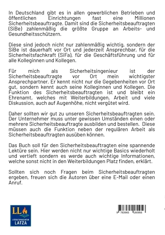Bild: 9783965180956 | Der Sicherheitsbeauftragte in Theorie und Praxis | Donato Muro (u. a.)