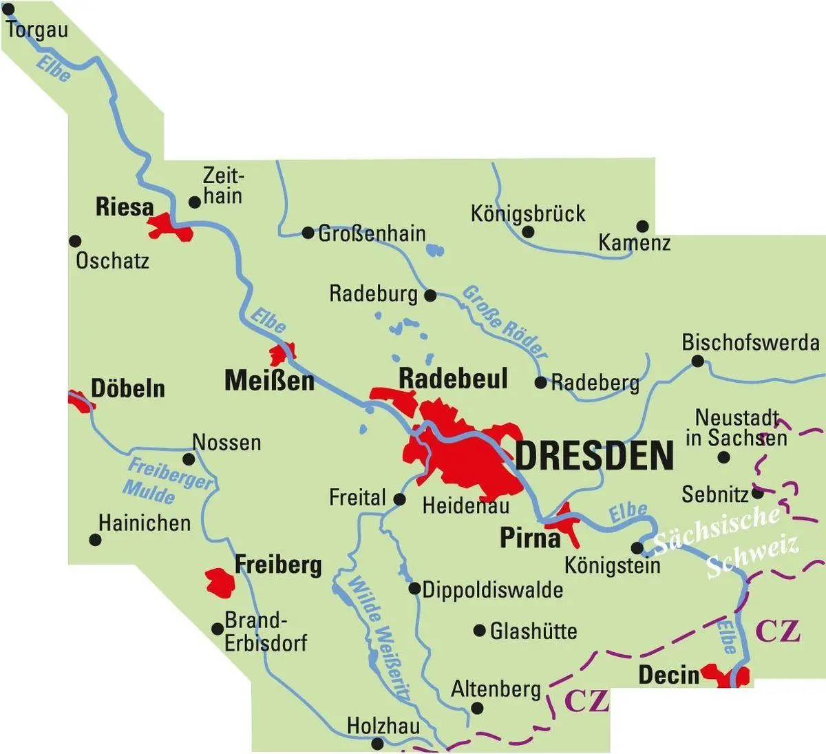 Bild: 9783969900956 | ADFC-Regionalkarte Dresden &amp; Umgebung, 1:75.000, mit...