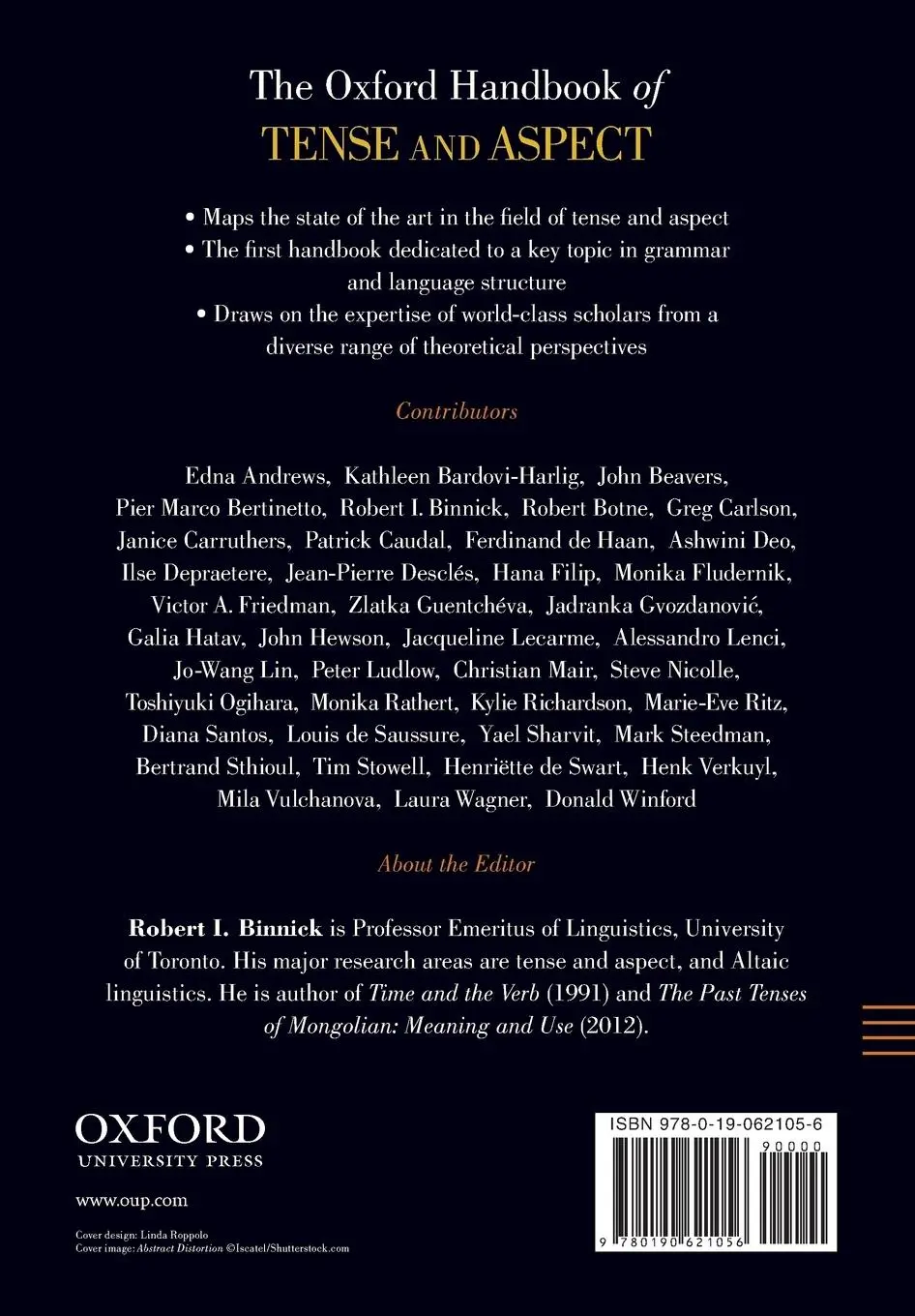 Rückseite: 9780190621056 | Oxford Handbook of Tense and Aspect | Robert I Binnick | Taschenbuch
