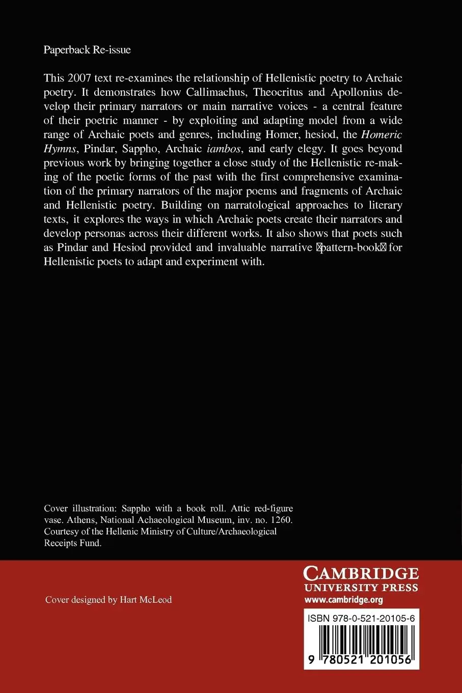 Rückseite: 9780521201056 | The Narrator in Archaic Greek and Hellenistic Poetry | Morrison | Buch