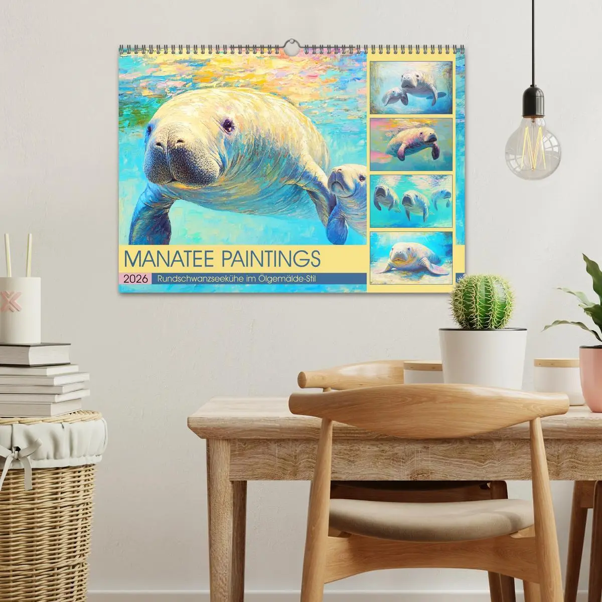 Bild: 9783457341056 | Manatee Paintings. Rundschwanzseekühe im Ölgemälde-Stil...