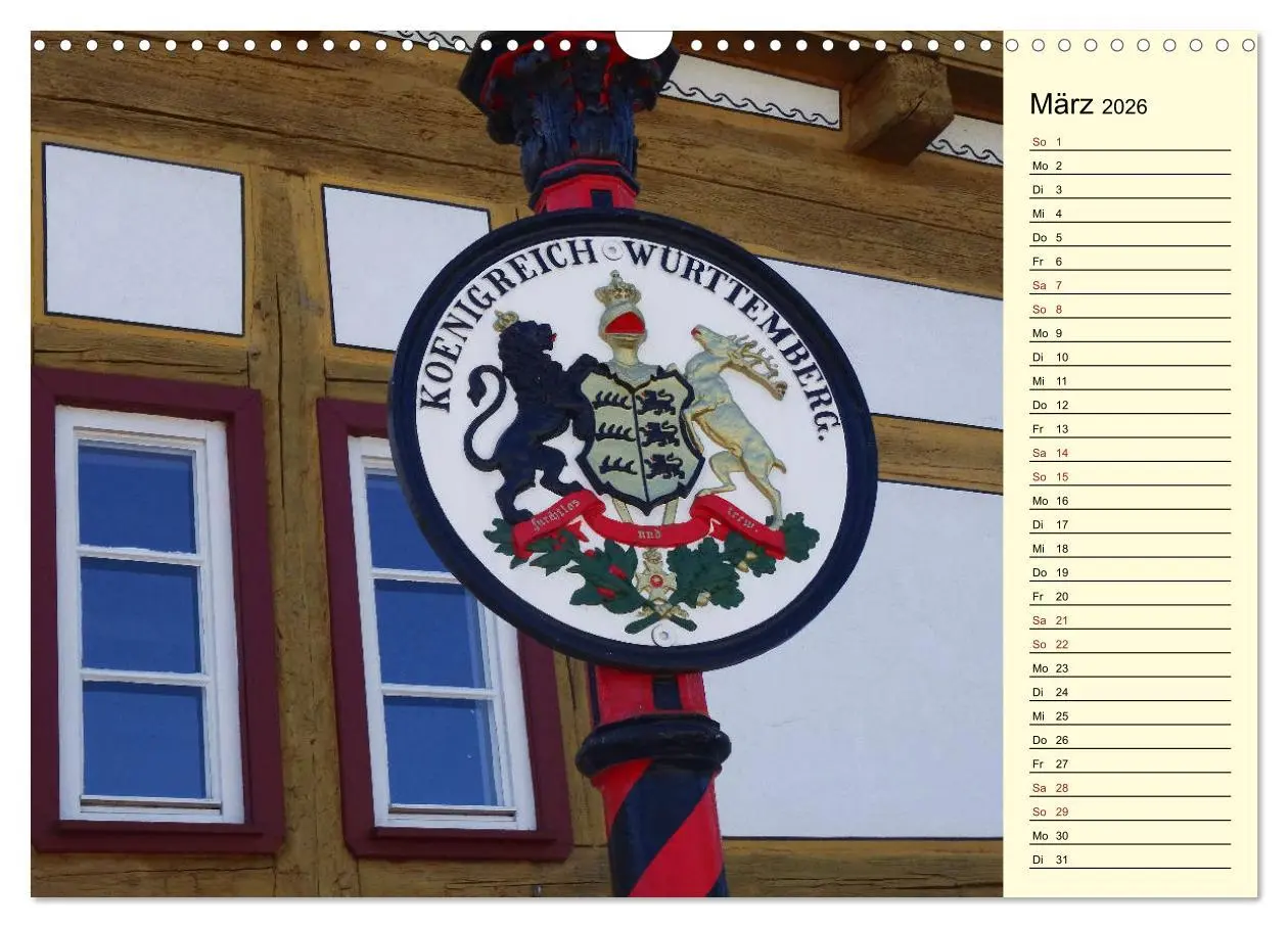 Bild: 9783457891056 | Unterwegs in Waiblingen (Wandkalender 2026 DIN A3 quer), CALVENDO...