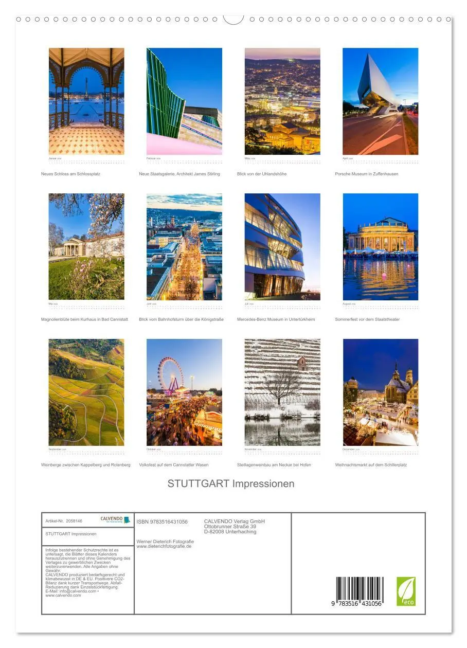 Bild: 9783516431056 | STUTTGART Impressionen (hochwertiger Premium Wandkalender 2026 DIN...