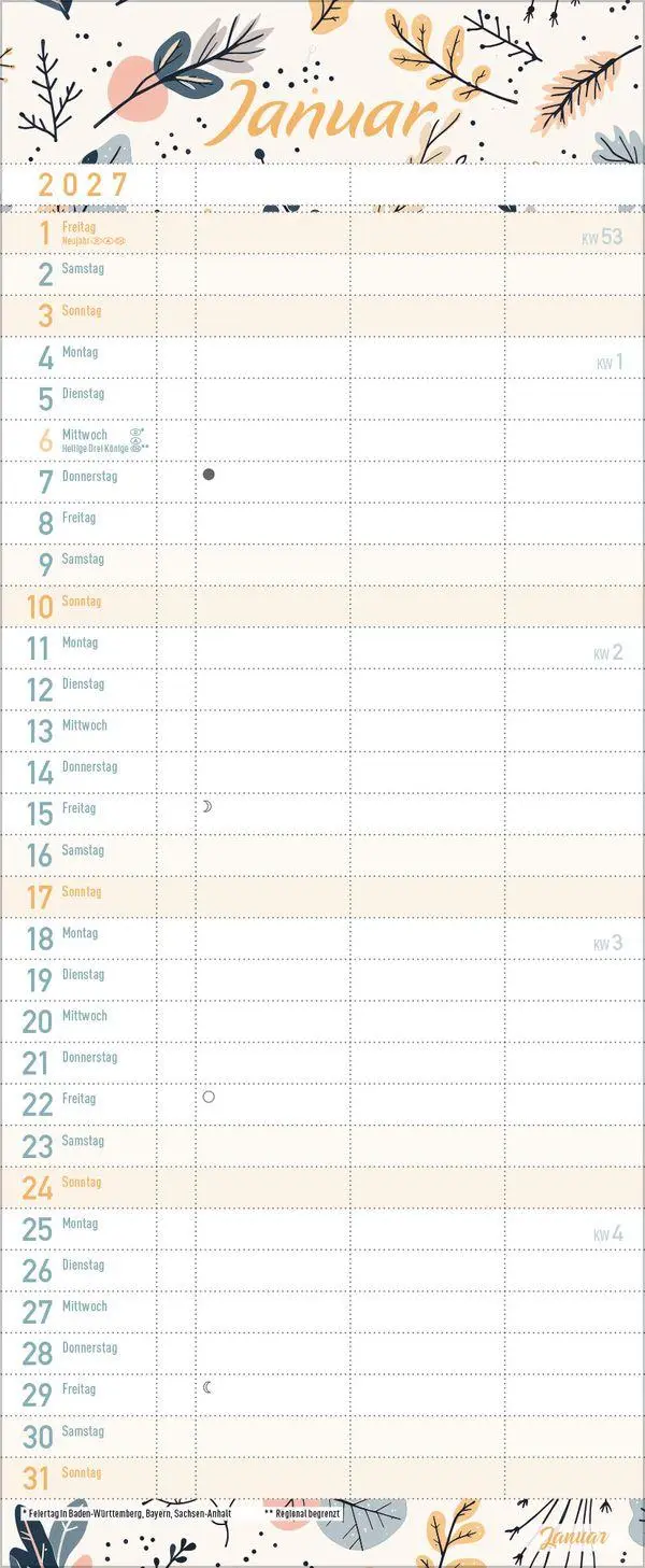 Bild: 9783819301056 | Familientimer Wir planen das! 2027 | Verlag Korsch | Kalender | 14 S.
