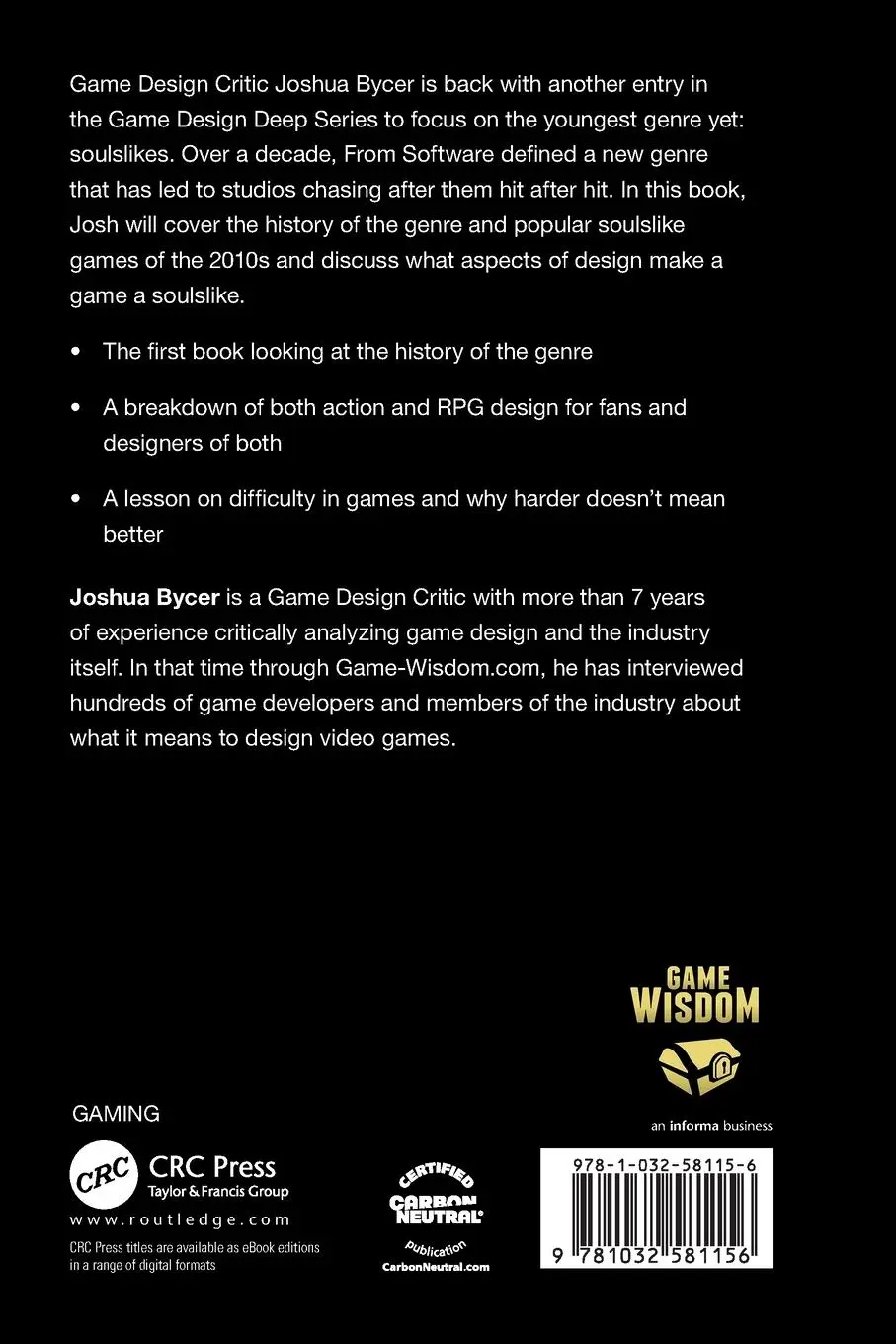 Rückseite: 9781032581156 | Game Design Deep Dive | Soulslike | Joshua Bycer | Taschenbuch | 2024