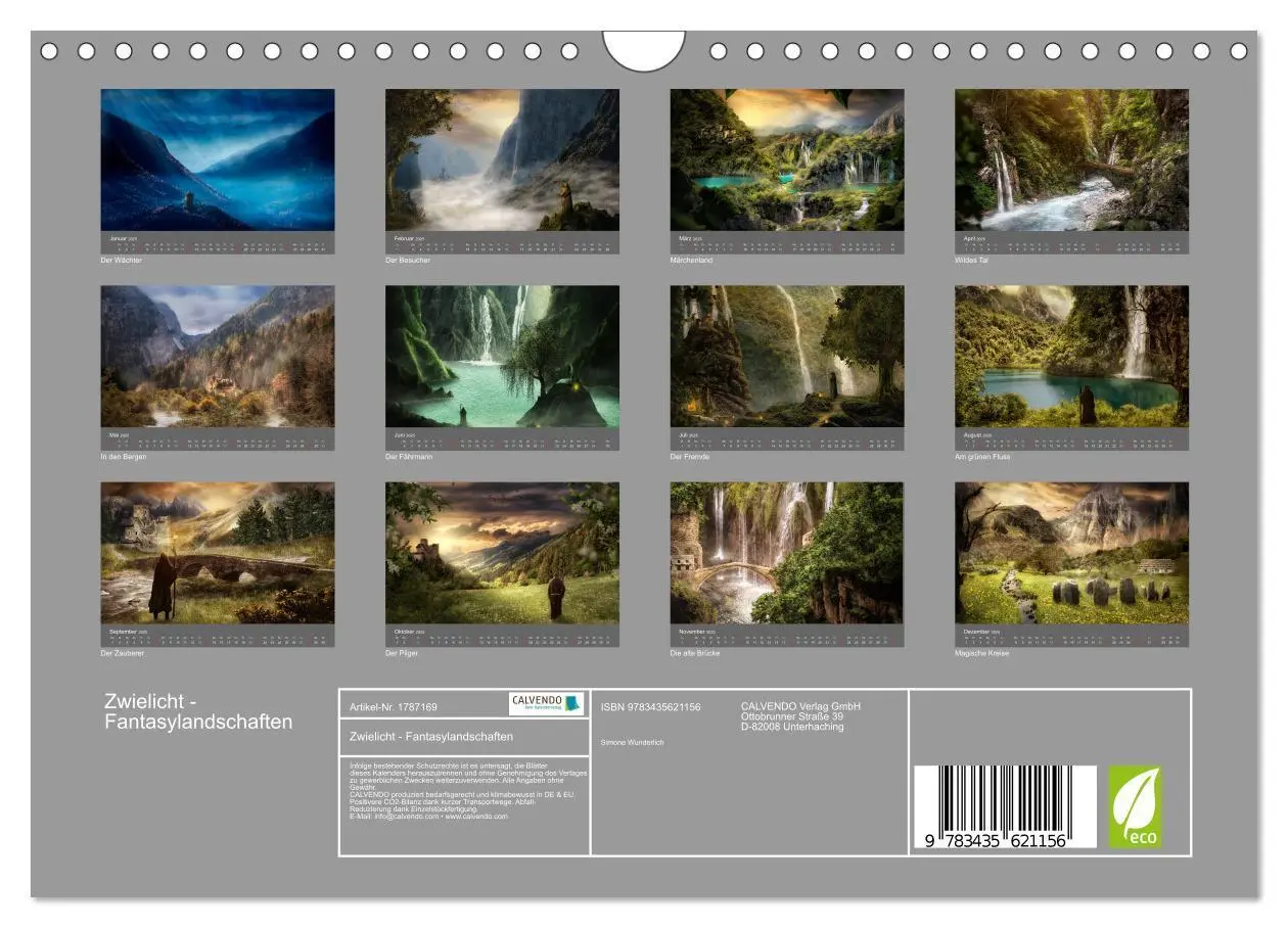 Bild: 9783435621156 | Zwielicht - Fantasylandschaften (Wandkalender 2025 DIN A4 quer),...