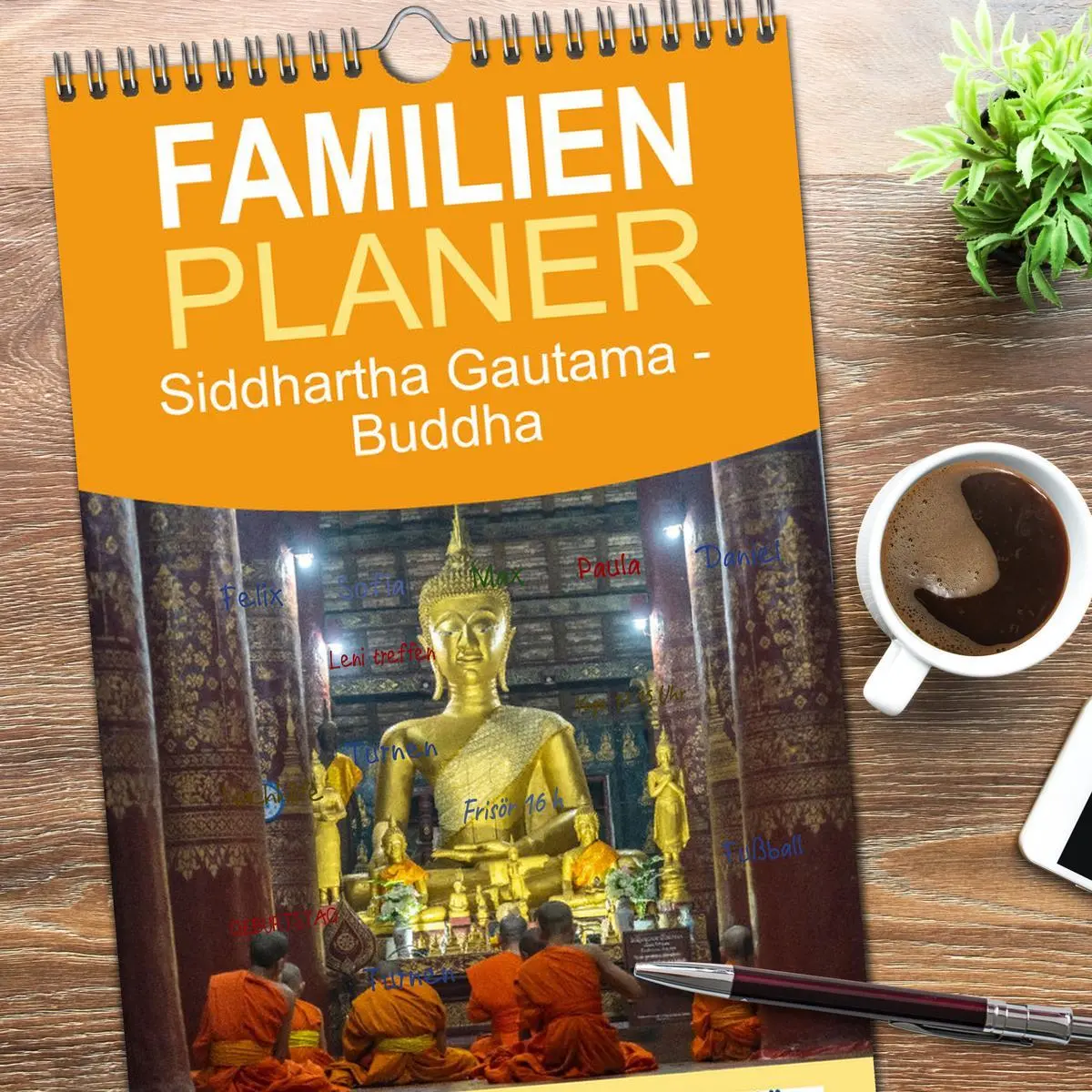 Bild: 9783457191156 | Familienplaner 2025 - Siddhartha Gautama - Buddha mit 5 Spalten...