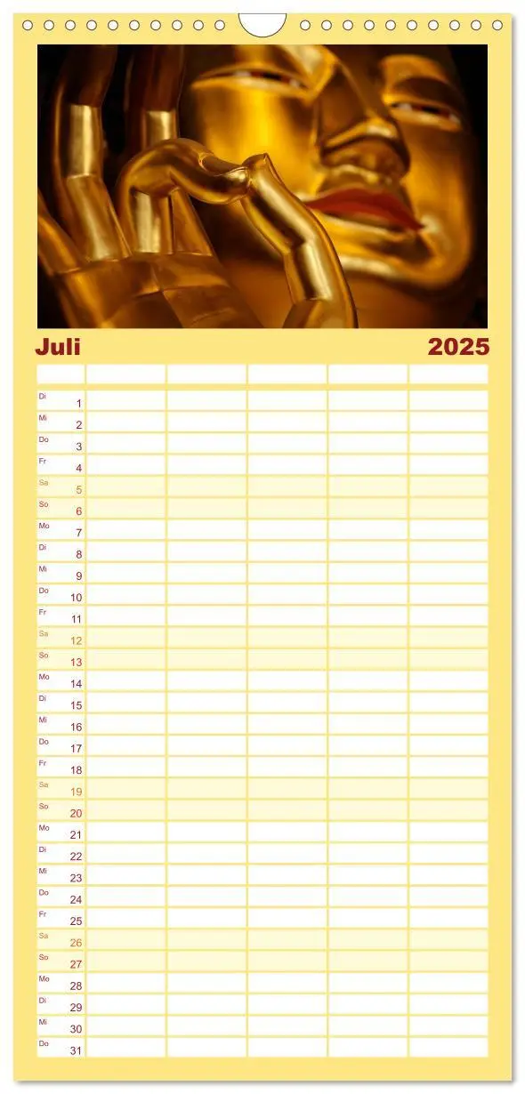 Bild: 9783457191156 | Familienplaner 2025 - Siddhartha Gautama - Buddha mit 5 Spalten...