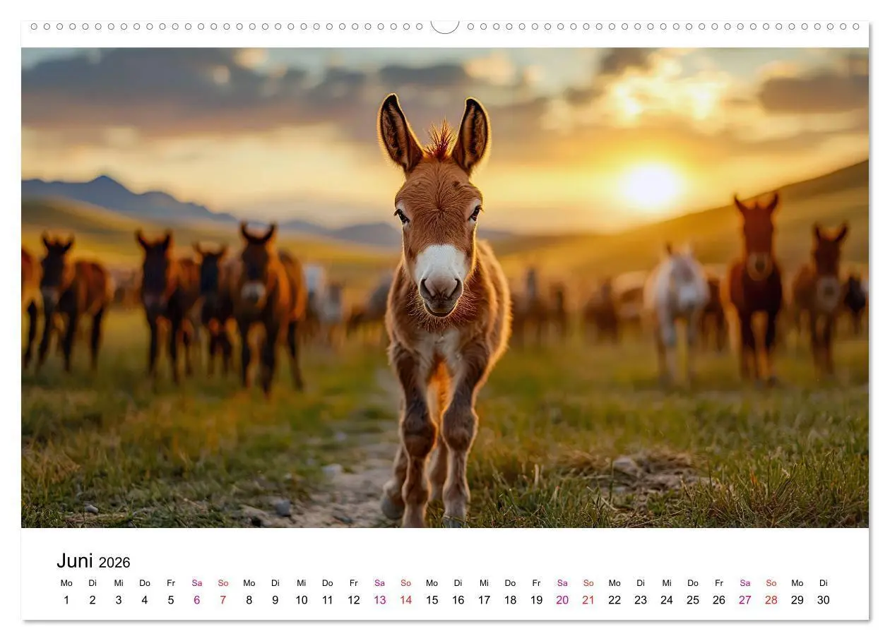 Bild: 9783457331156 | Esel - neugierige Typen (hochwertiger Premium Wandkalender 2026 DIN...