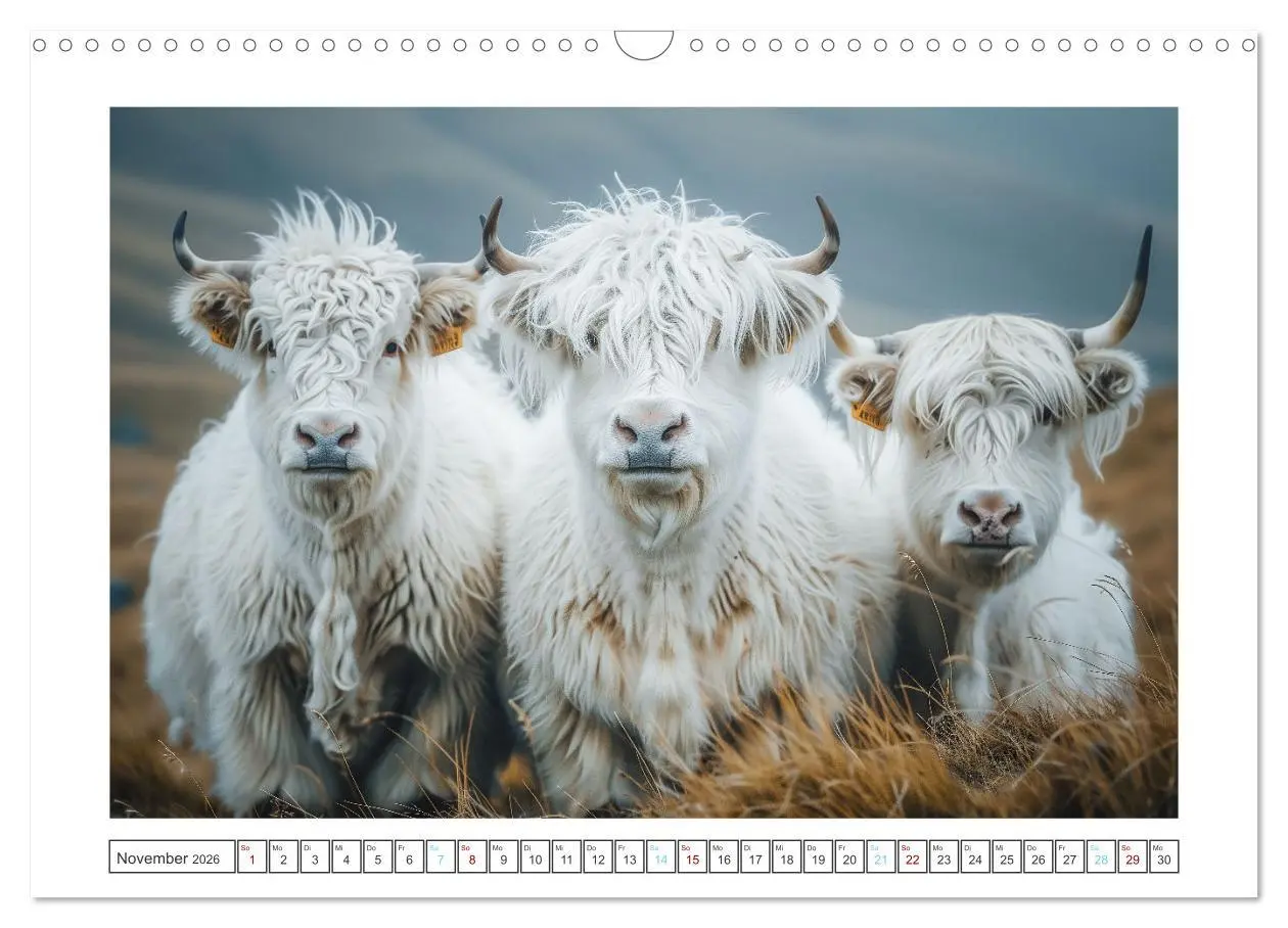 Bild: 9783457401156 | Schottische Hochland Rinder (Wandkalender 2026 DIN A3 quer),...