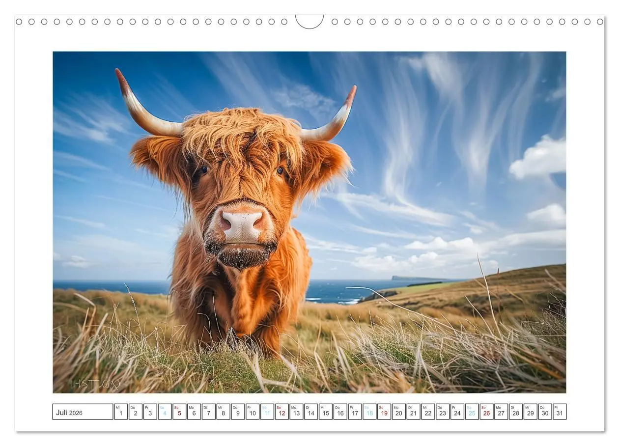 Bild: 9783457401156 | Schottische Hochland Rinder (Wandkalender 2026 DIN A3 quer),...