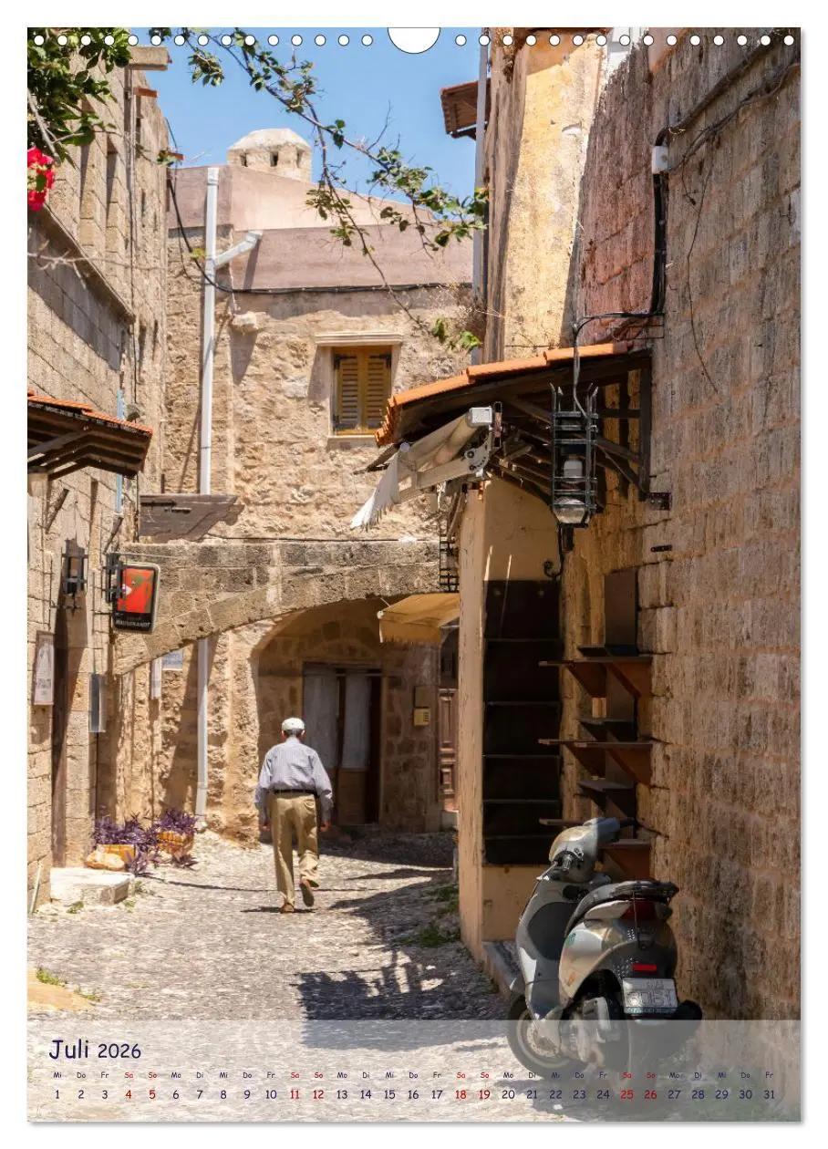 Bild: 9783516351156 | Ein Streifzug durch die Gassen der Insel Rhodos (Wandkalender 2026...