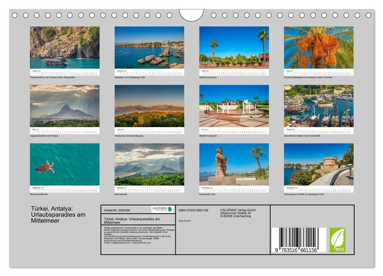 Bild: 9783516661156 | Türkei, Antalya: Urlaubsparadies am Mittelmeer (Wandkalender 2026...
