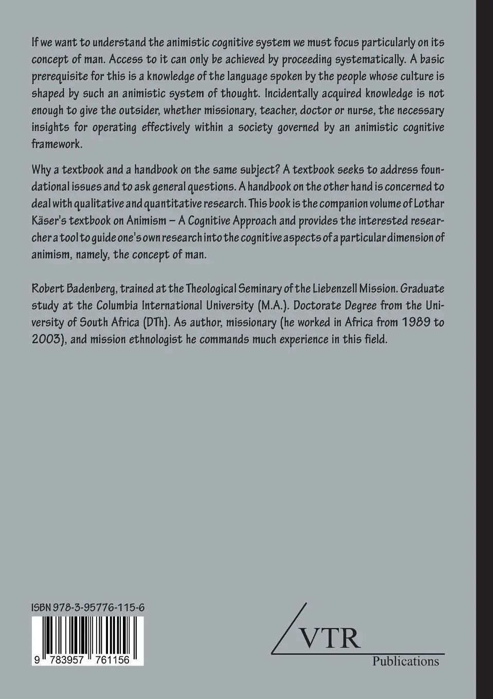 Rückseite: 9783957761156 | The Concept of Man in Non-Western Cultures | Robert Badenberg | Buch