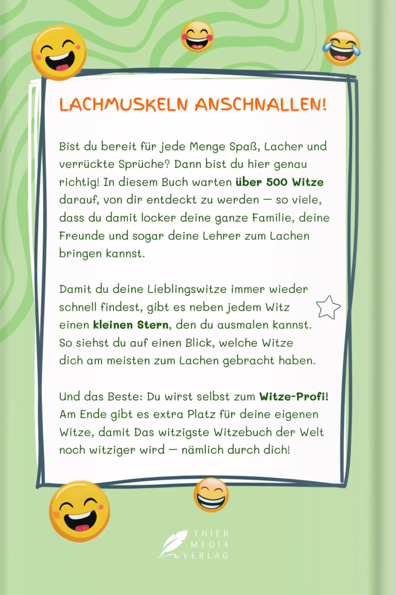 Rückseite: 9783988761156 | Das witzigste Witzebuch der Welt | Thier Media Verlag | Taschenbuch
