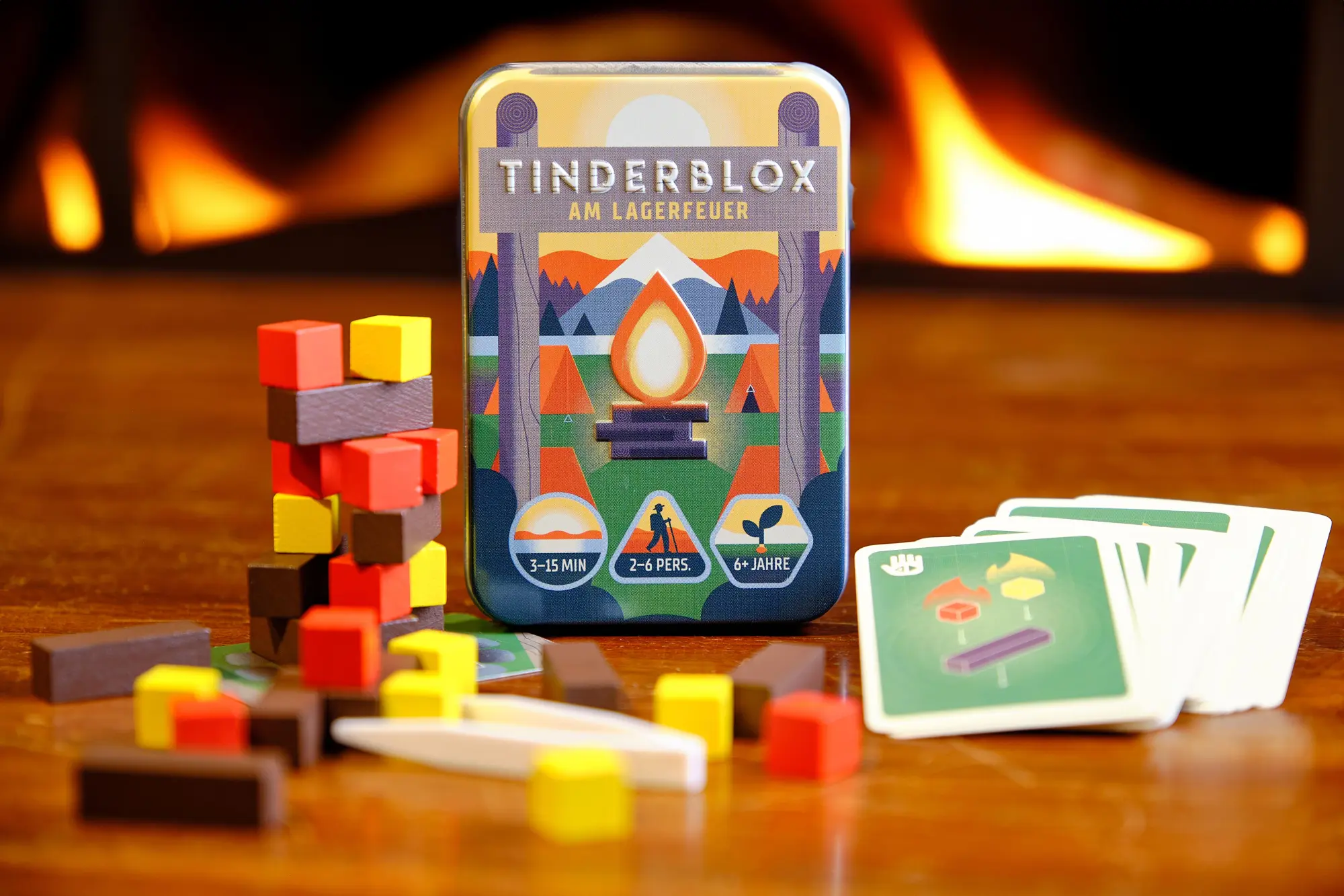 Bild: 4260617191256 | Tinderblox - am Lagerfeuer - Geschicklichkeitsspiel (DE) | Rob Sparks