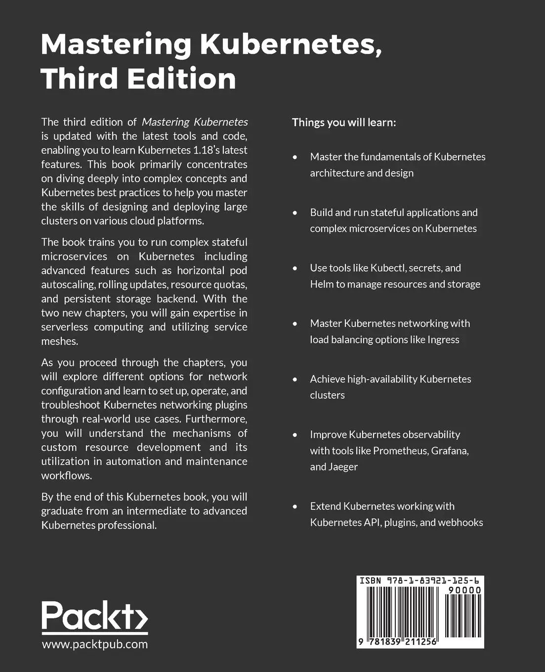 Rückseite: 9781839211256 | Mastering Kubernetes - Third Edition | Gigi Sayfan | Taschenbuch