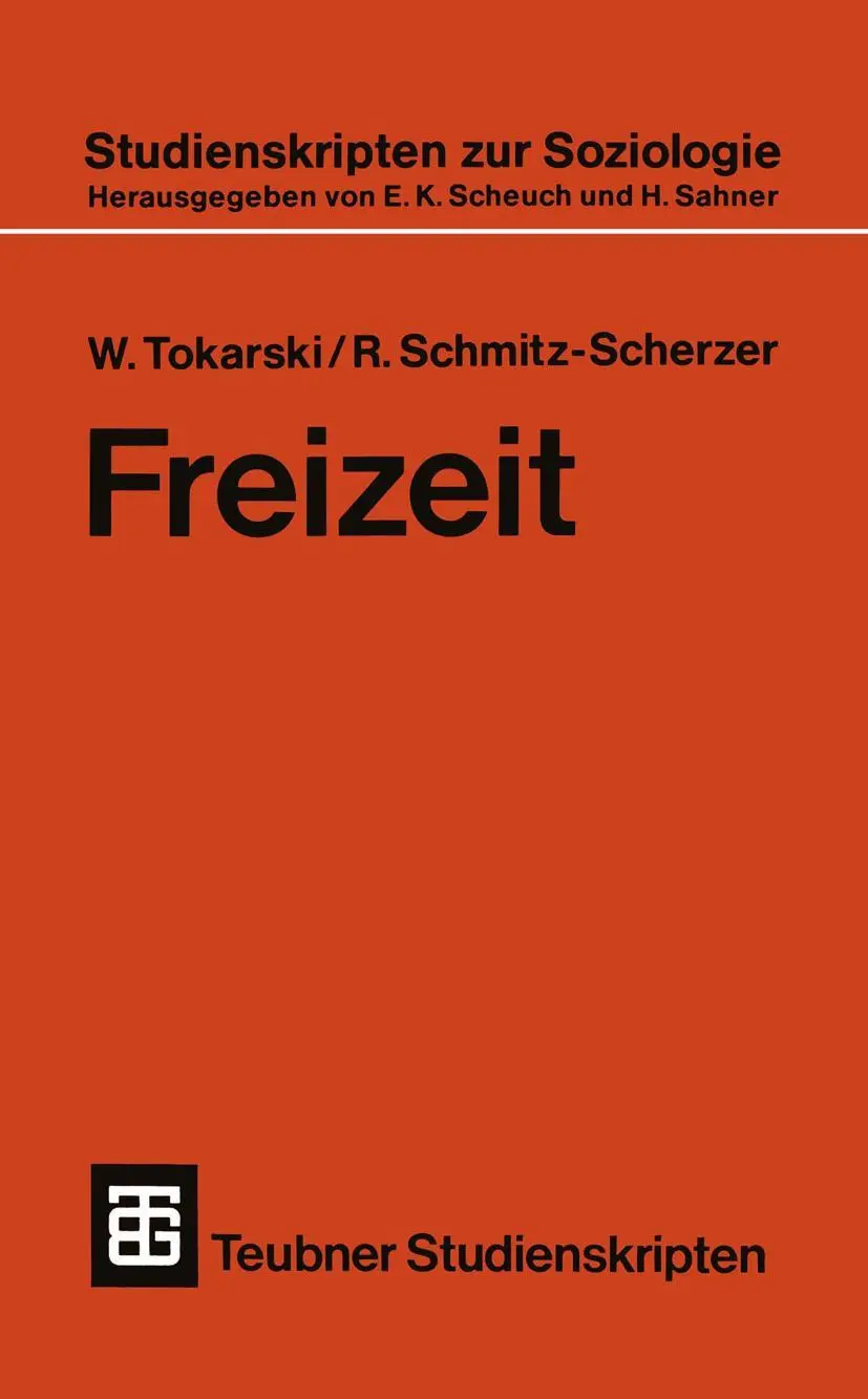 Cover: 9783519001256 | Freizeit | R. Schmitz-Scherzer | Taschenbuch | 289 S. | Deutsch | 1985