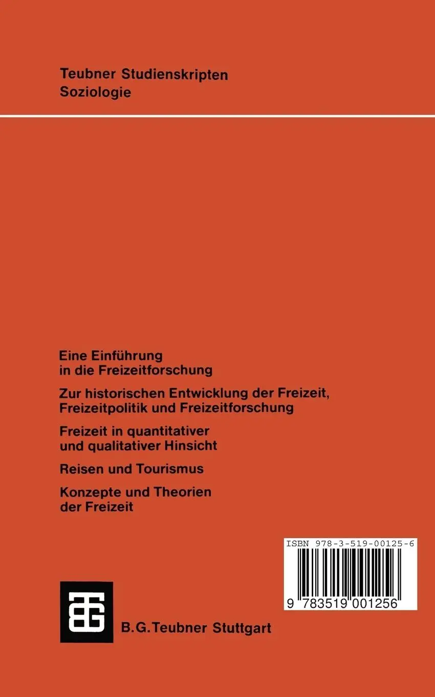 Rückseite: 9783519001256 | Freizeit | R. Schmitz-Scherzer | Taschenbuch | 289 S. | Deutsch | 1985