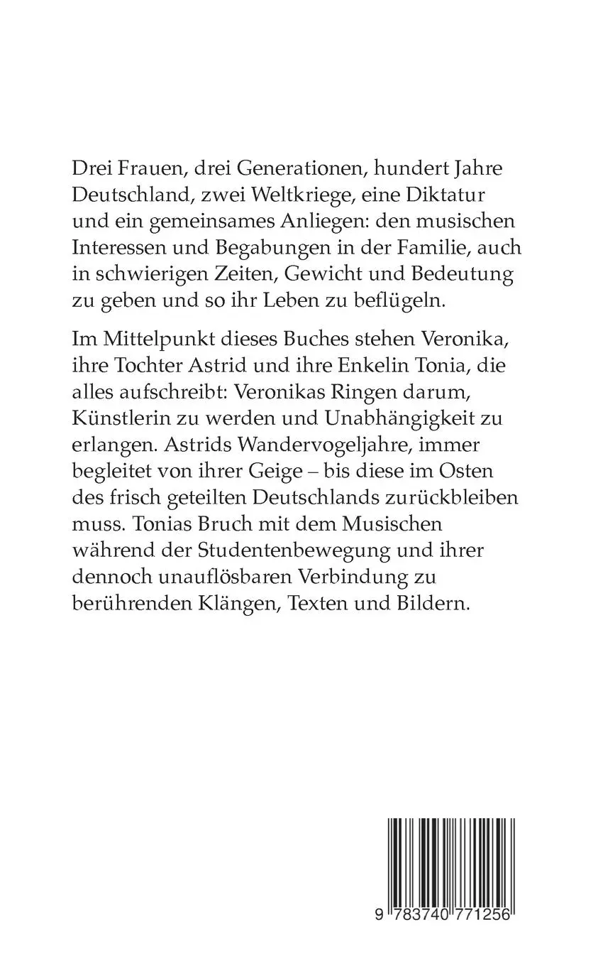 Rückseite: 9783740771256 | Bewegt und Beflügelt | Drei Generationen, drei musische Frauen | Buch