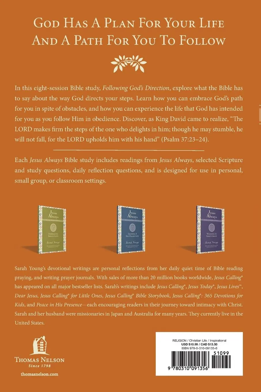 Rückseite: 9780310091356 | Following God's Direction Softcover | Sarah Young | Taschenbuch | 2019