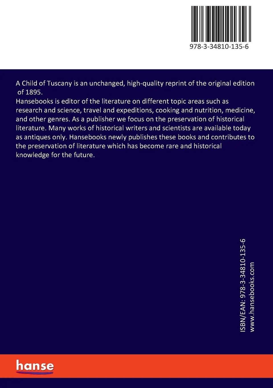 Rückseite: 9783348101356 | A Child of Tuscany | Marguerite Bouvet | Taschenbuch | Englisch | 2023