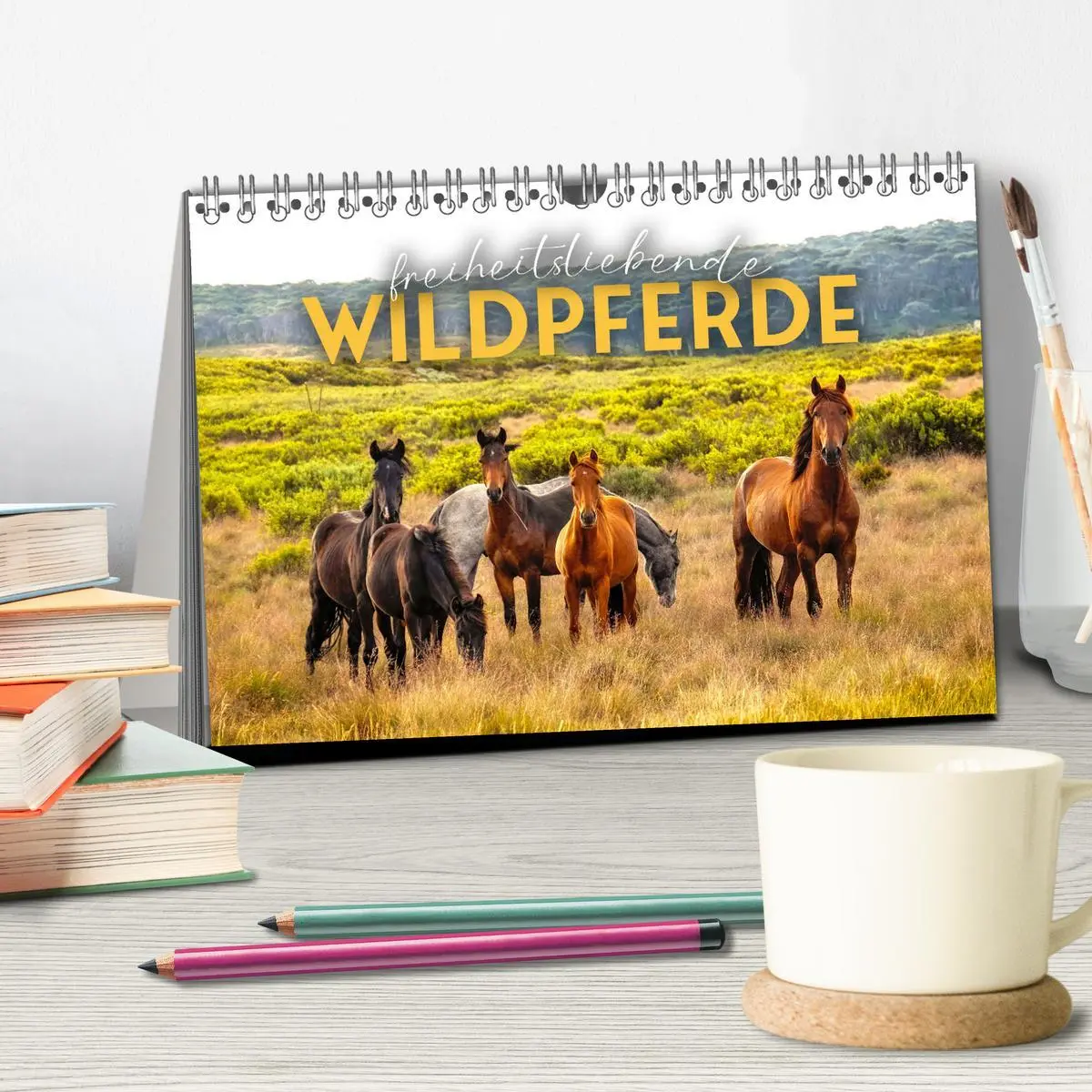 Bild: 9783457551356 | Freiheitsliebende Wildpferde (Tischkalender 2026 DIN A5 quer),...
