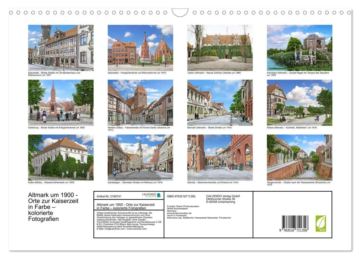 Bild: 9783516711356 | Altmark um 1900 - Orte zur Kaiserzeit in Farbe - kolorierte...