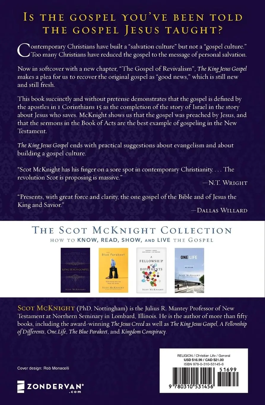 Rückseite: 9780310531456 | The King Jesus Gospel | The Original Good News Revisited | Mcknight