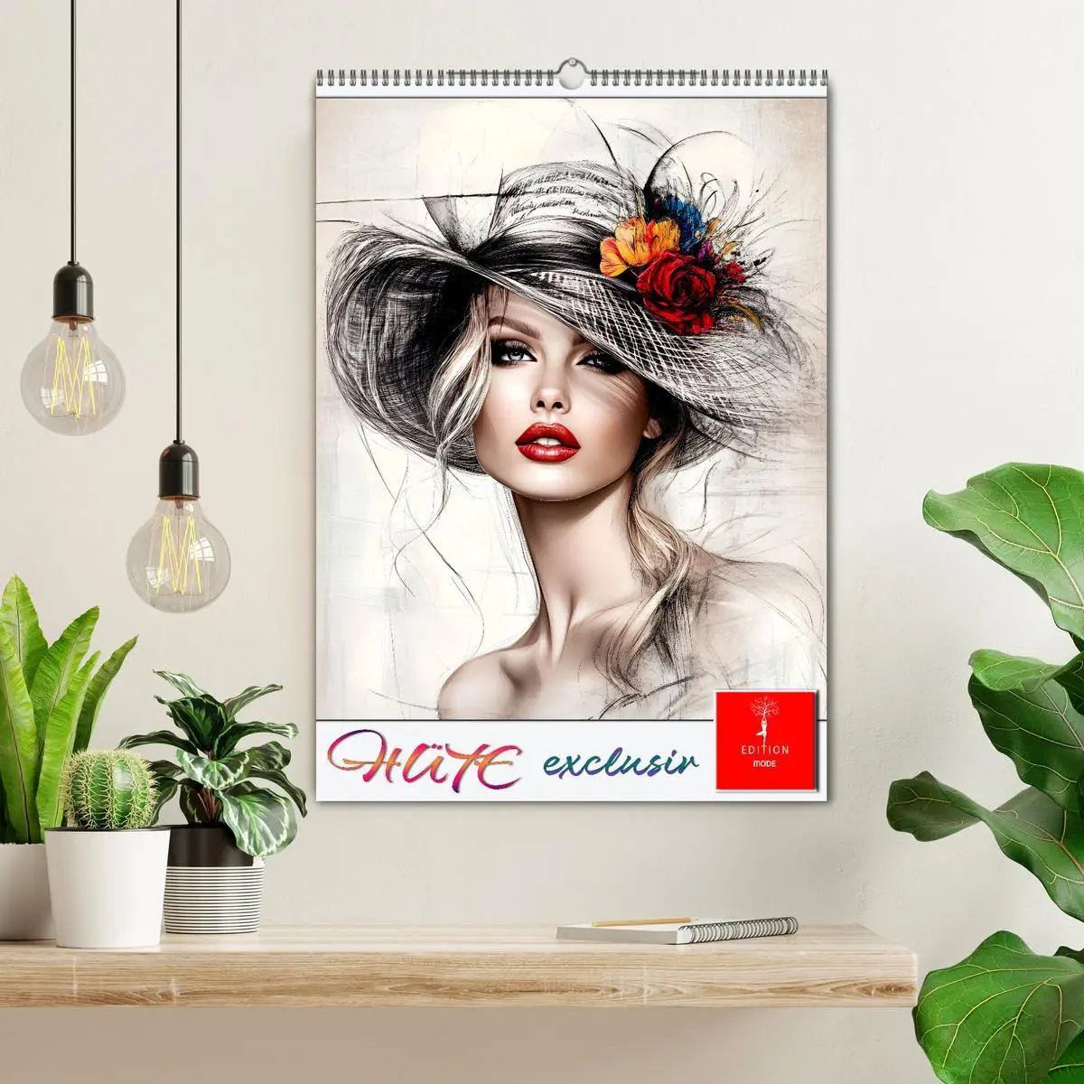 Bild: 9783516251456 | Hüte exclusiv (Wandkalender 2026 DIN A2 hoch), CALVENDO Monatskalender