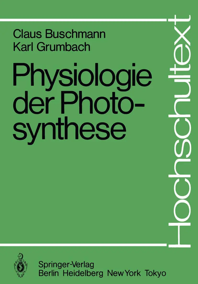 Cover: 9783540151456 | Physiologie der Photosynthese | K. Grumbach (u. a.) | Taschenbuch | x