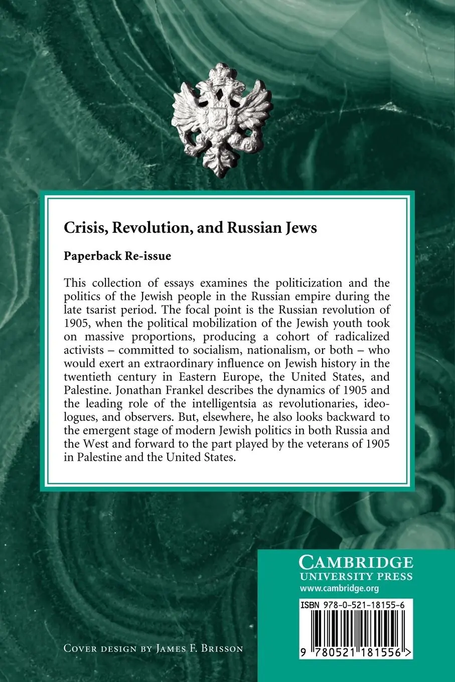 Rückseite: 9780521181556 | Crisis, Revolution, and Russian Jews | Jonathan Frankel | Taschenbuch