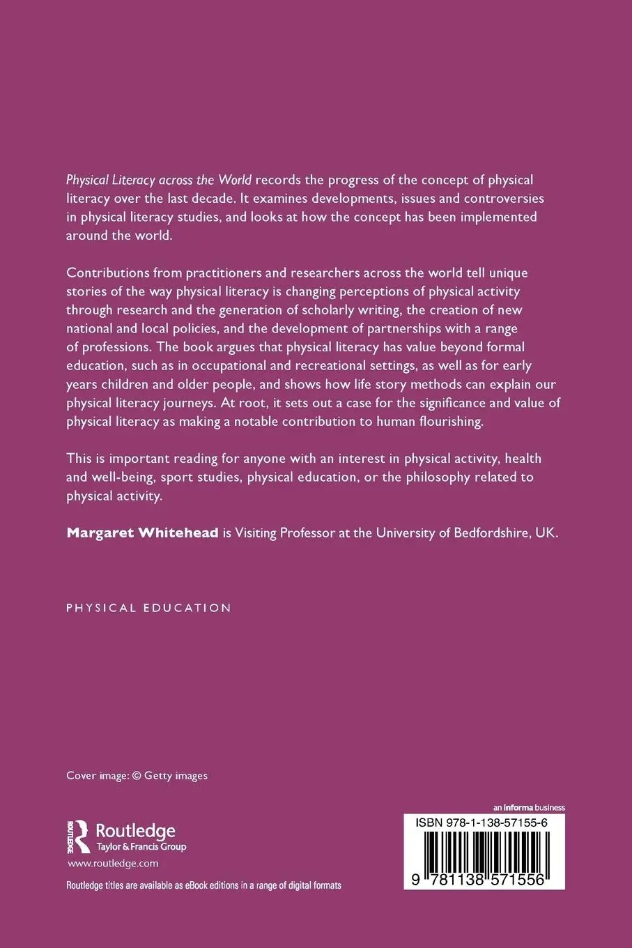 Rückseite: 9781138571556 | Physical Literacy across the World | Margaret Whitehead | Taschenbuch