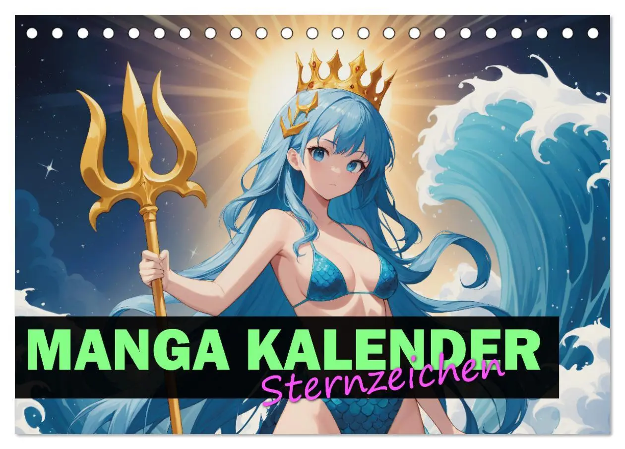 Cover: 9783457391556 | Manga Kalender Sternzeichen (Tischkalender 2026 DIN A5 quer),...