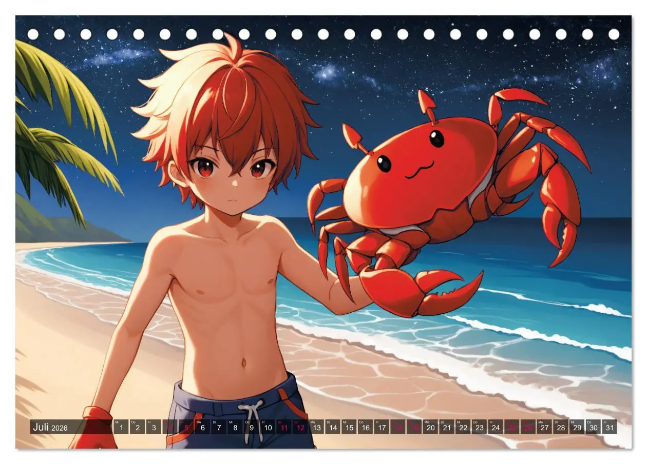 Bild: 9783457391556 | Manga Kalender Sternzeichen (Tischkalender 2026 DIN A5 quer),...