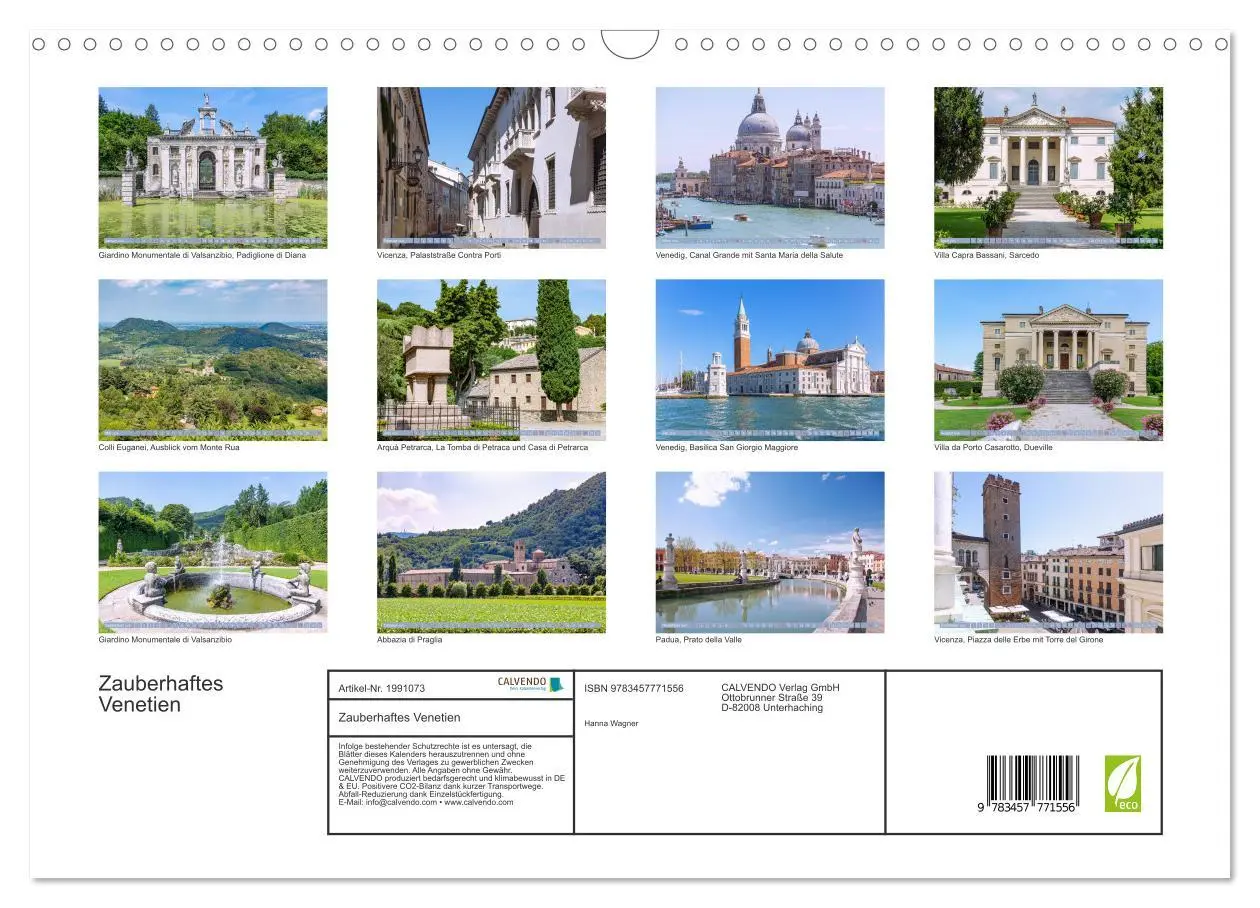 Bild: 9783457771556 | Zauberhaftes Venetien (Wandkalender 2026 DIN A3 quer), CALVENDO...