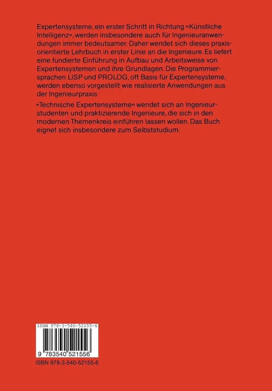 Rückseite: 9783540521556 | Technische Expertensysteme | Karlheinz Lehner (u. a.) | Taschenbuch