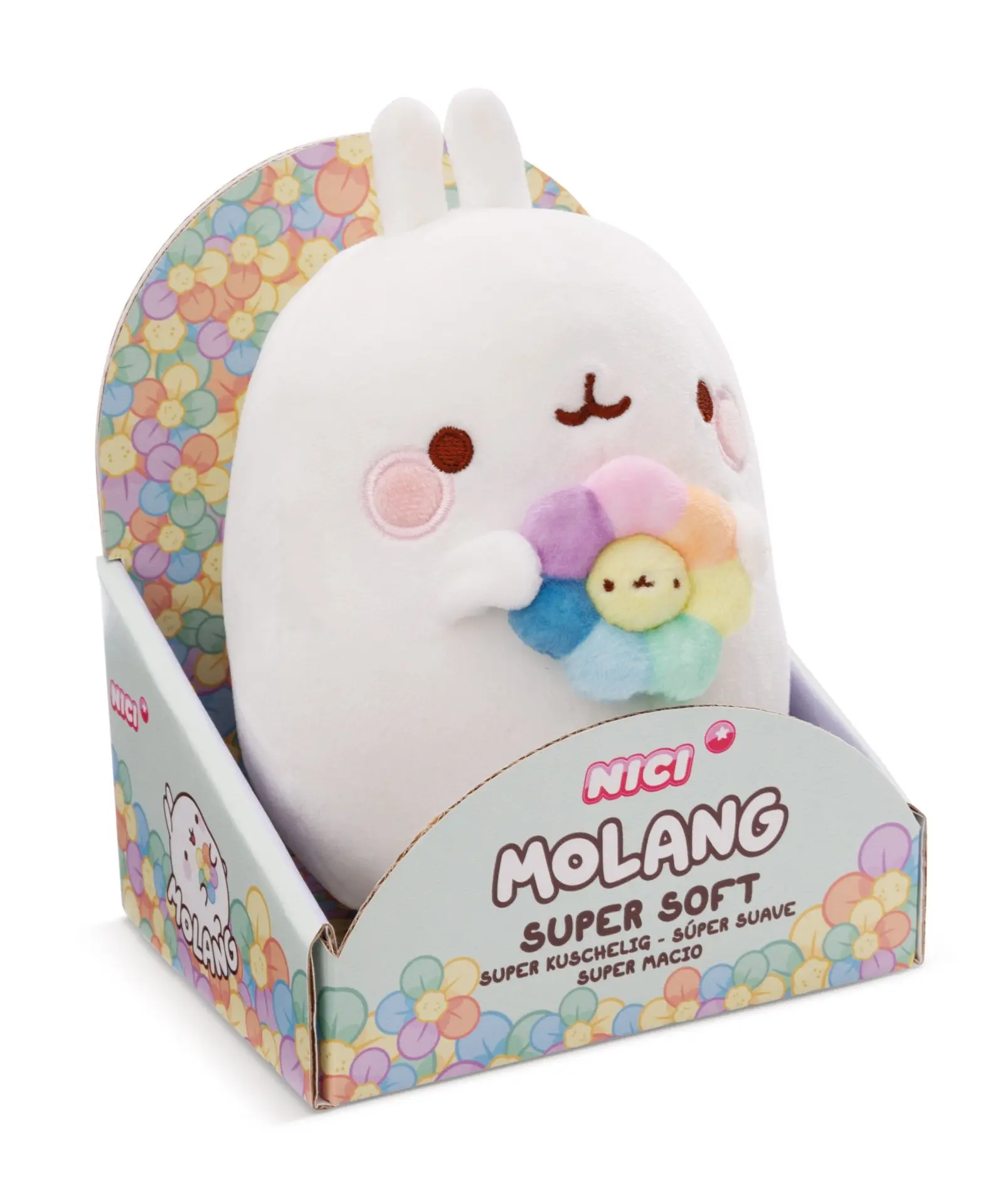 Cover: 4012390611656 | Nici 61165 Kuscheltier MOLANG mit Regenbogenblume 24cm in | MOLANG