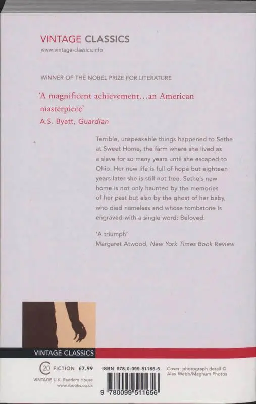 Rückseite: 9780099511656 | Beloved | Toni Morrison | Taschenbuch | Vintage Classics | 324 S.