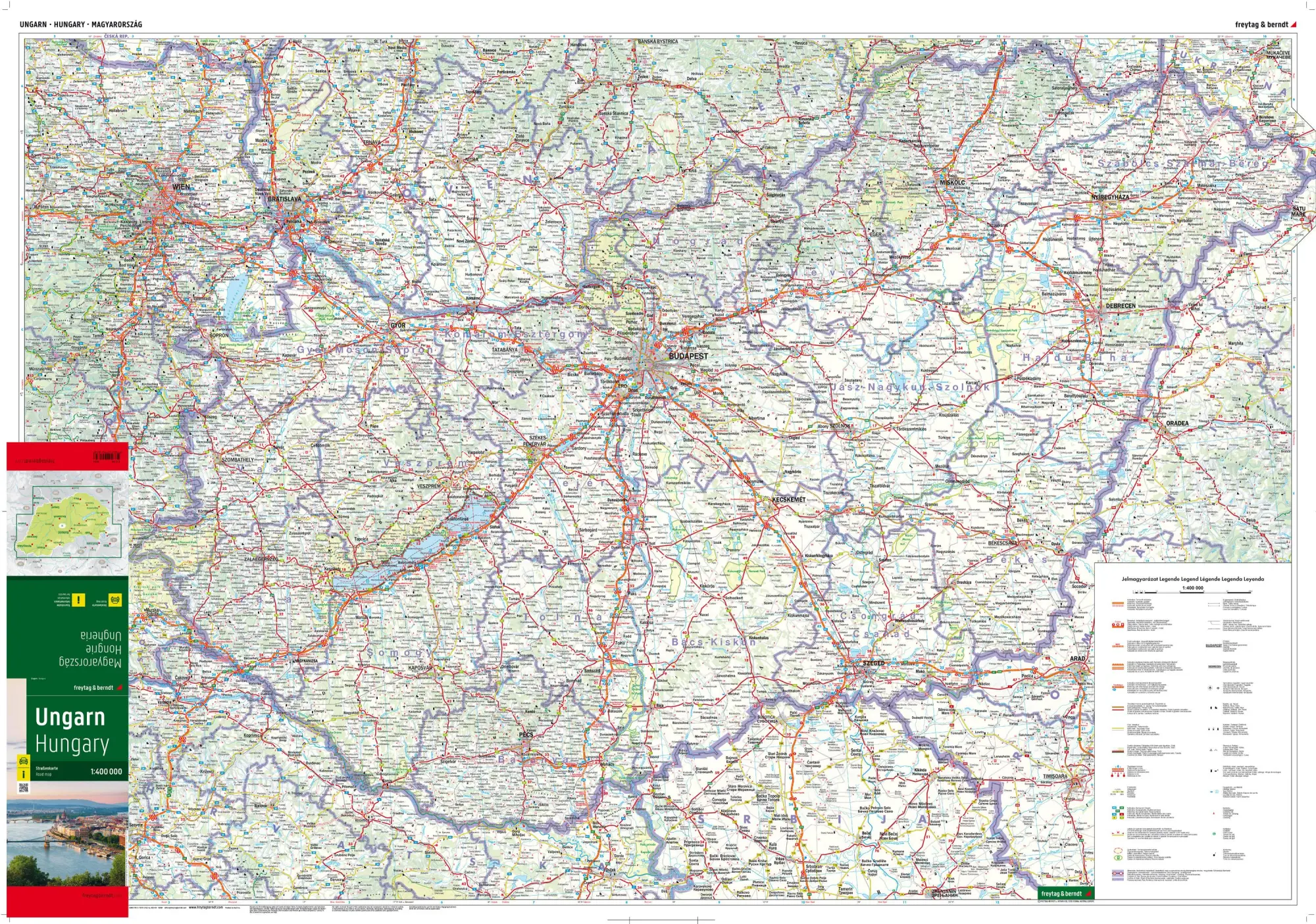 Bild: 9783707921656 | Ungarn, Straßenkarte 1:400.000, freytag &amp; berndt | Freytag &amp; Berndt