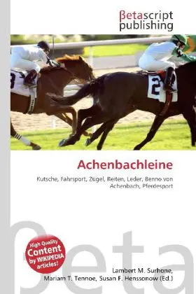 Cover: 9786130971656 | Achenbachleine | Lambert M. Surhone (u. a.) | Taschenbuch | Deutsch