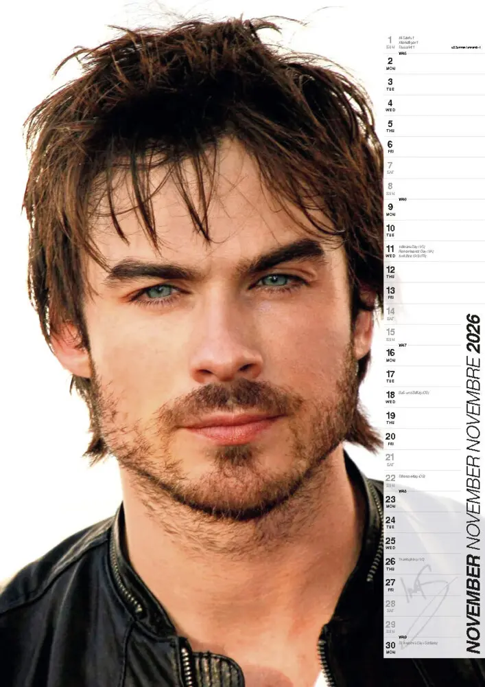 Bild: 9798893611656 | Ian Somerhalder Offizieller Kalender 2026 | Kalender | 14 S. | Deutsch
