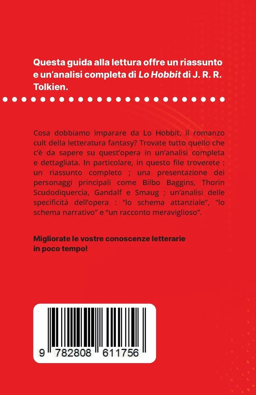 Rückseite: 9782808611756 | Lo Hobbit di J. R. R. Tolkien (Analisi del libro) | Célia Ramain